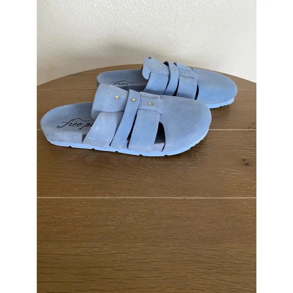 NEW Free people Sunday season mules 36 blue - Picture 2 of 6
